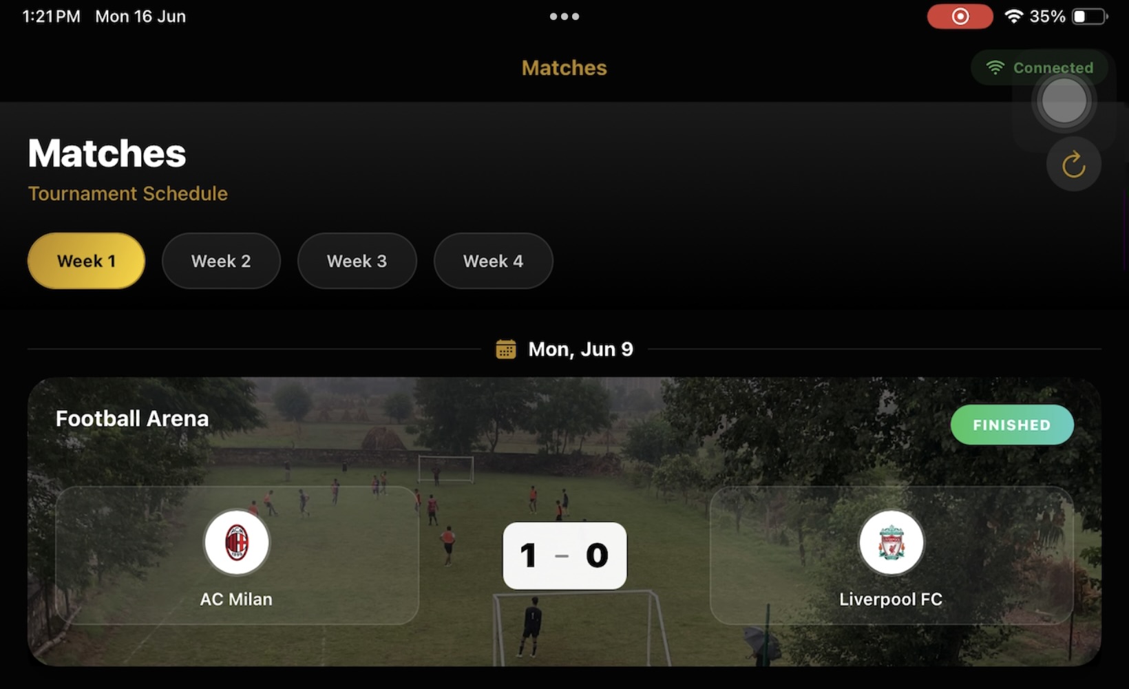 Football Tournament Management App