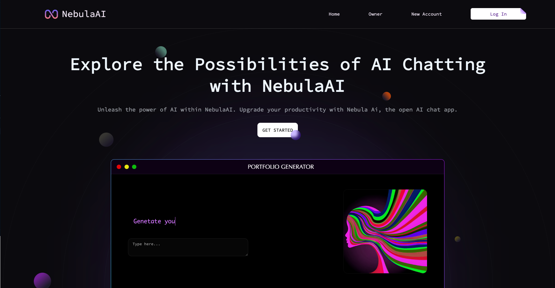 Dynamic Portfolio Generator